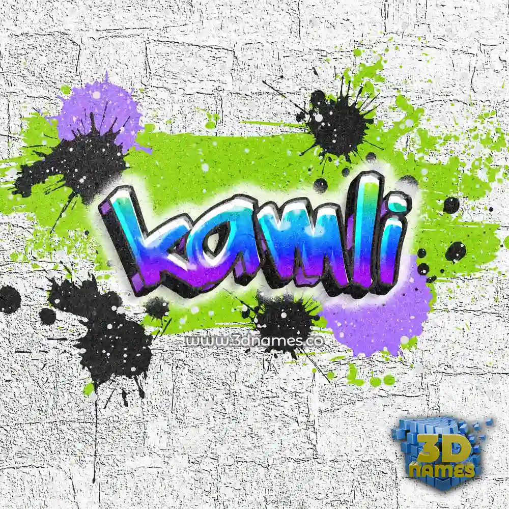 kamli in Graffiti Grunge style - 3D name wallpaper