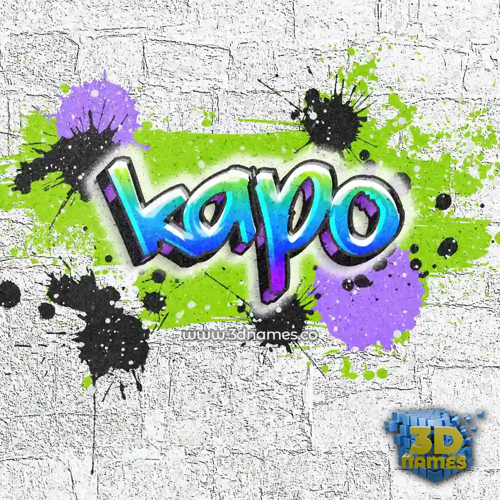 kapo in Graffiti Grunge style - 3D name wallpaper