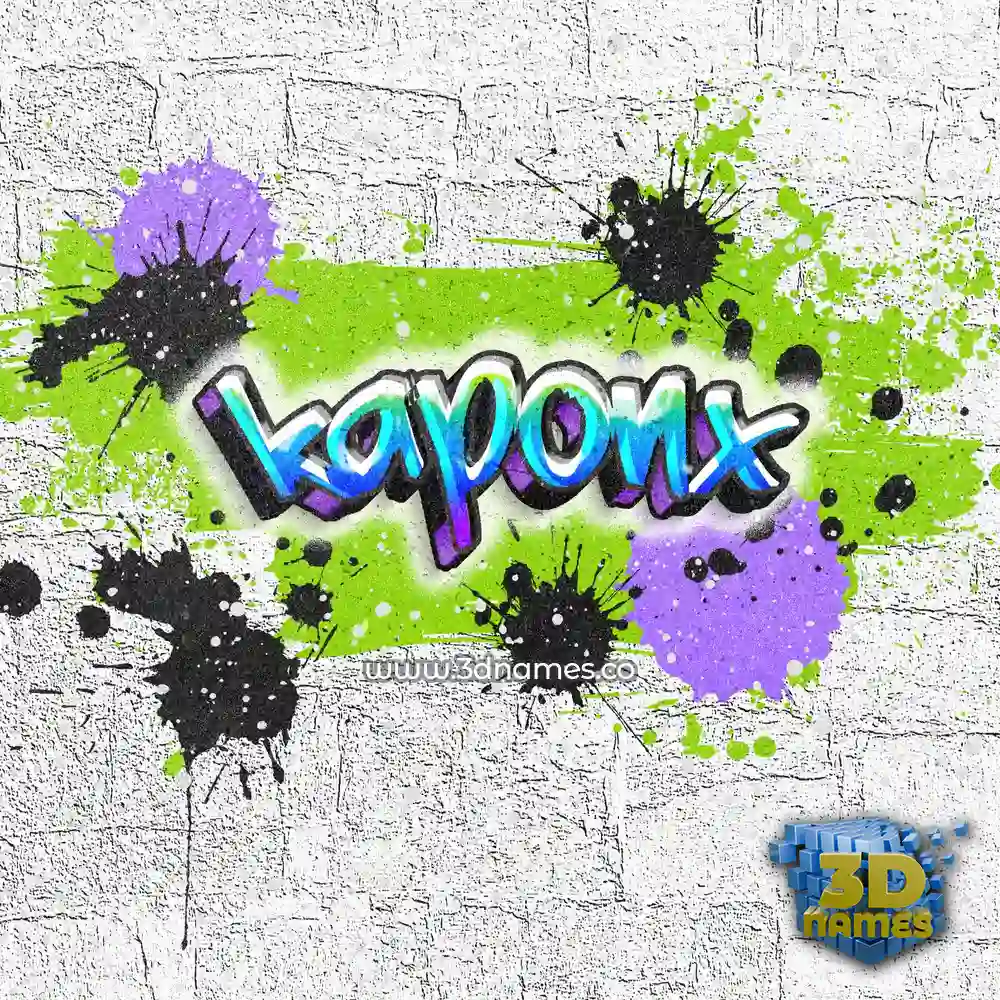 kaponx in Graffiti Grunge style - 3D name wallpaper