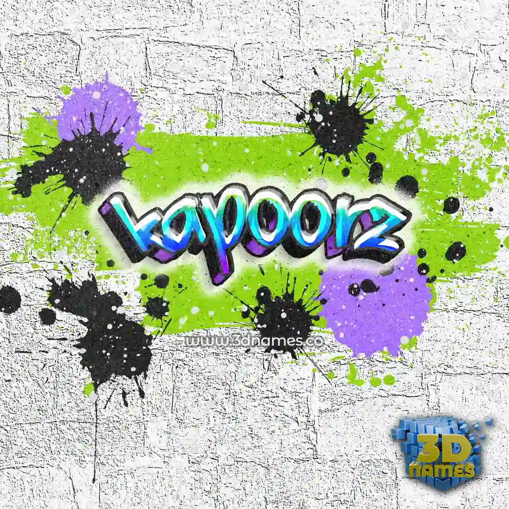 kapoorz in Graffiti Grunge style - 3D name wallpaper