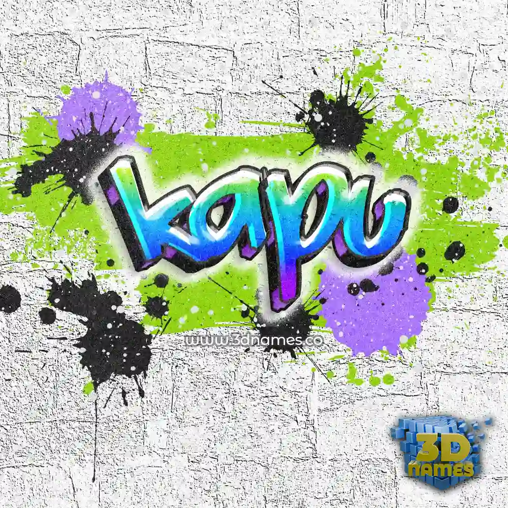 kapu in Graffiti Grunge style - 3D name wallpaper