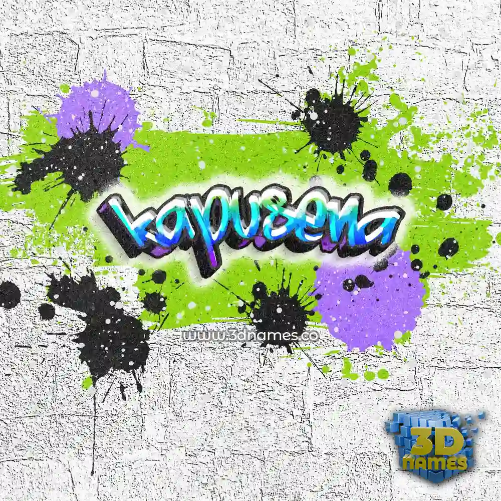 kapusena in Graffiti Grunge style - 3D name wallpaper