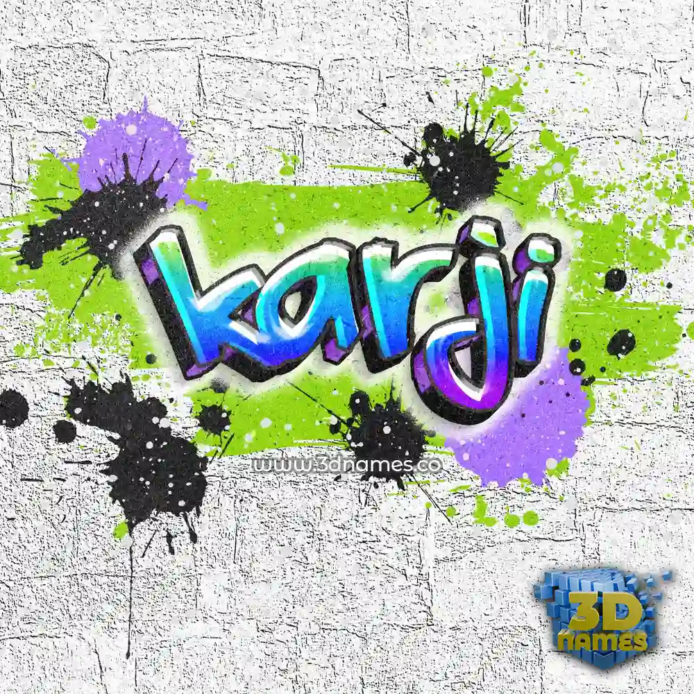 karji in Graffiti Grunge style - 3D name wallpaper