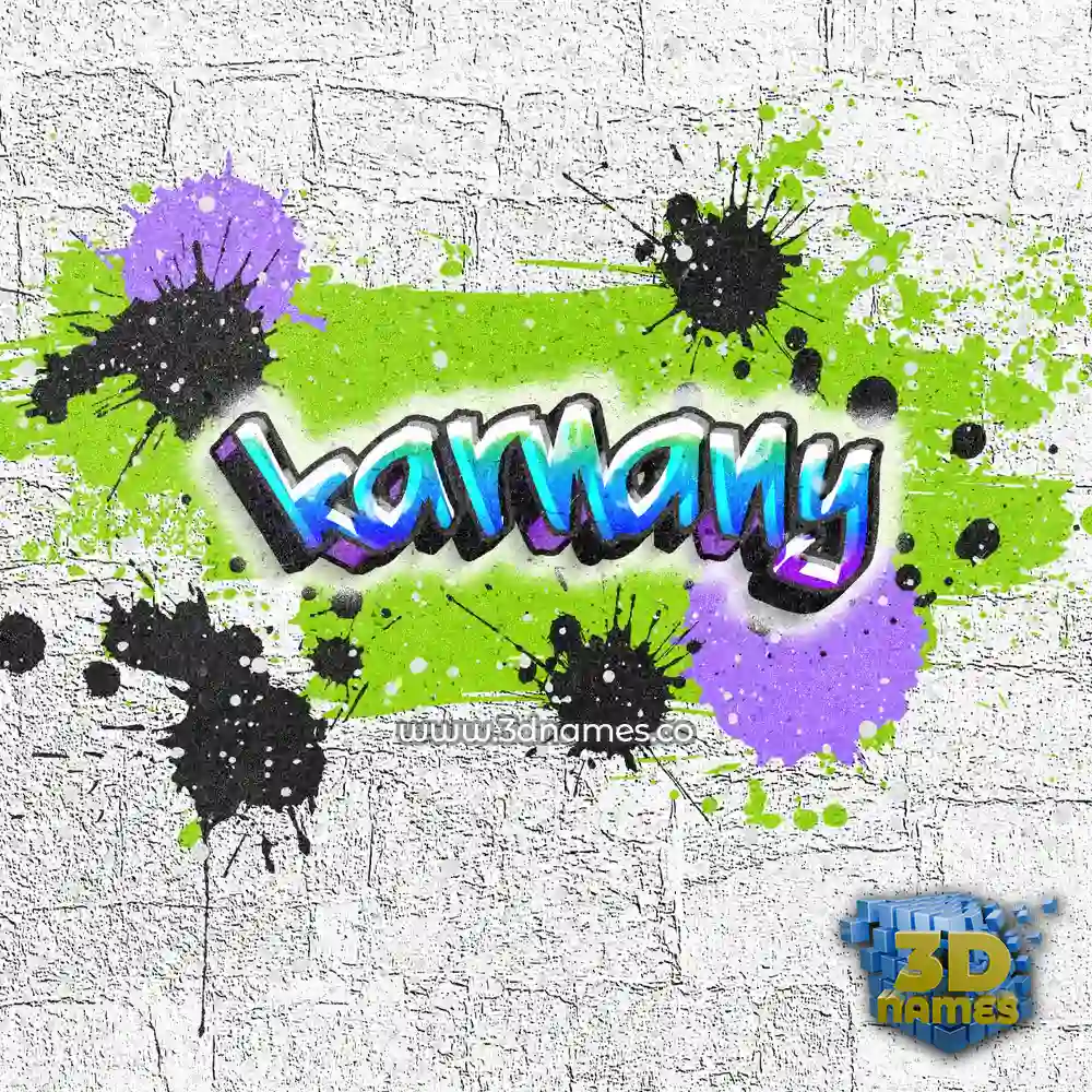 karnany in Graffiti Grunge style - 3D name wallpaper