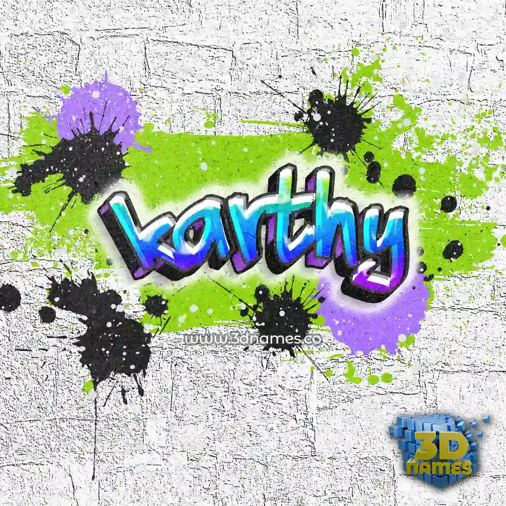 karthy in Graffiti Grunge style - 3D name wallpaper