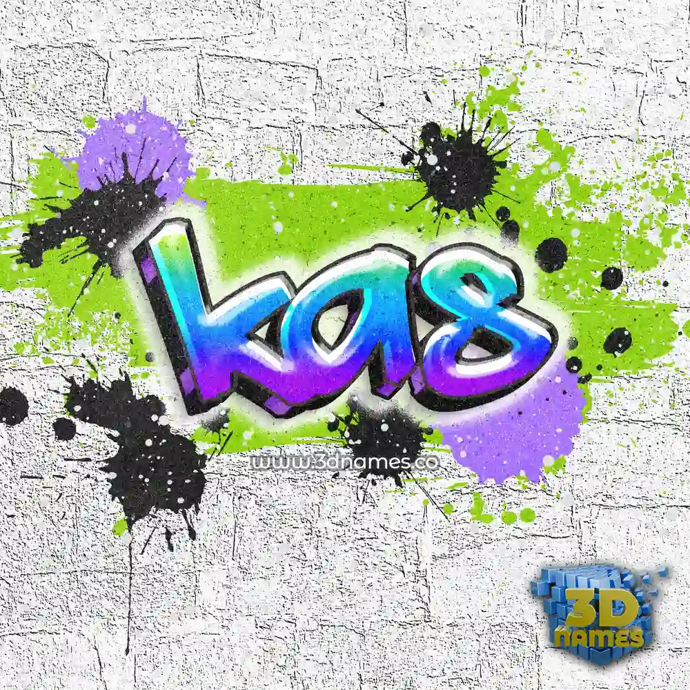 kas in Graffiti Grunge style - 3D name wallpaper