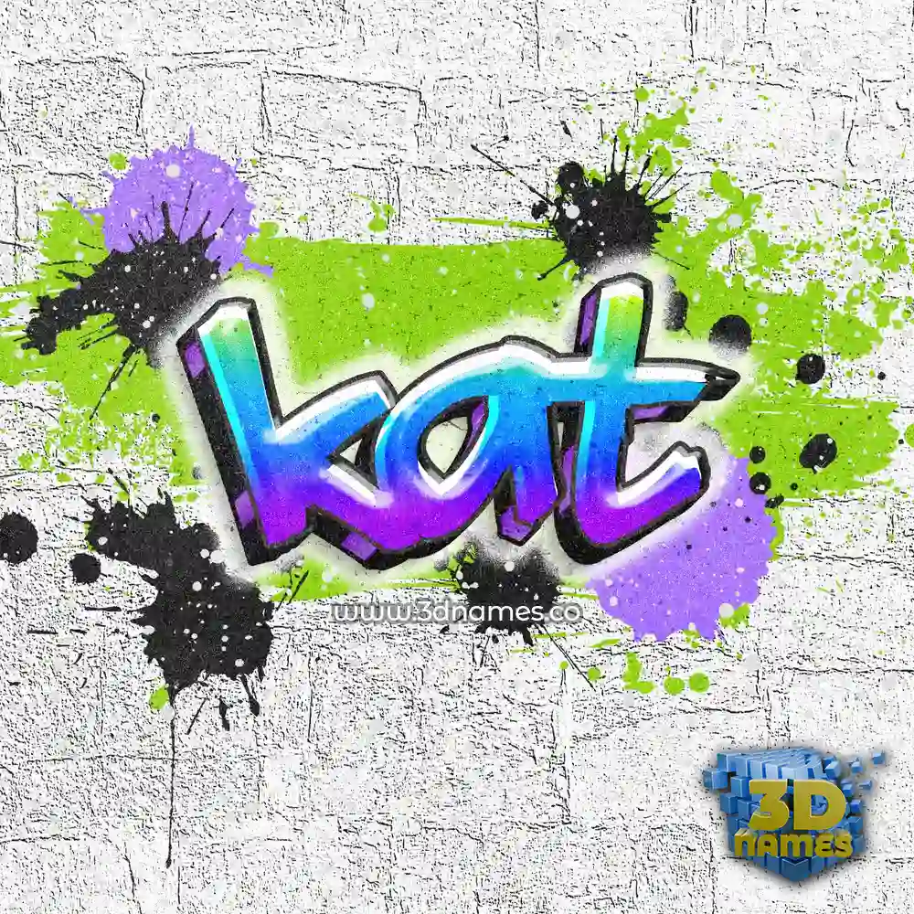kat in Graffiti Grunge style - 3D name wallpaper