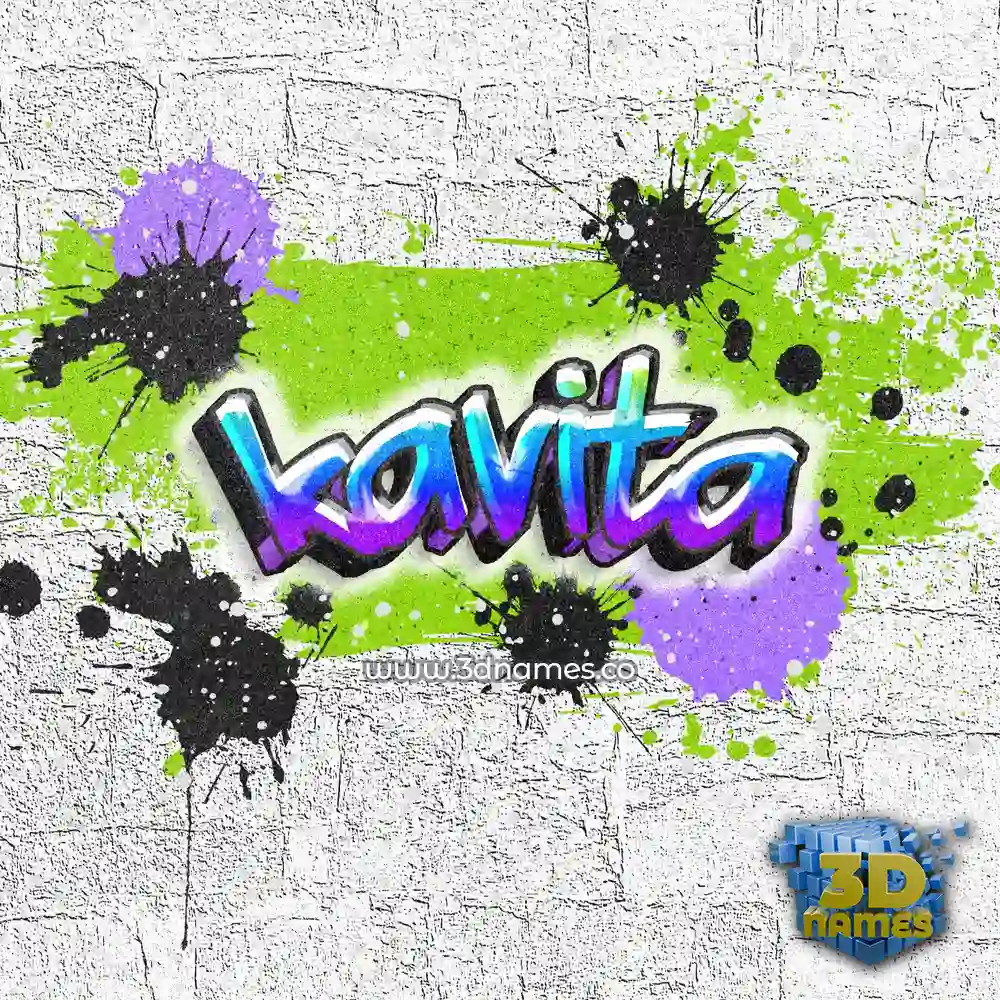 kavita in Graffiti Grunge style - 3D name wallpaper