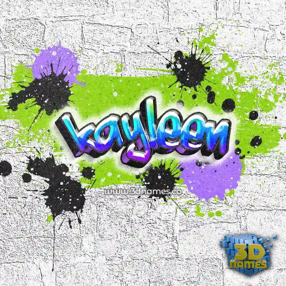 kayleen in Graffiti Grunge style - 3D name wallpaper