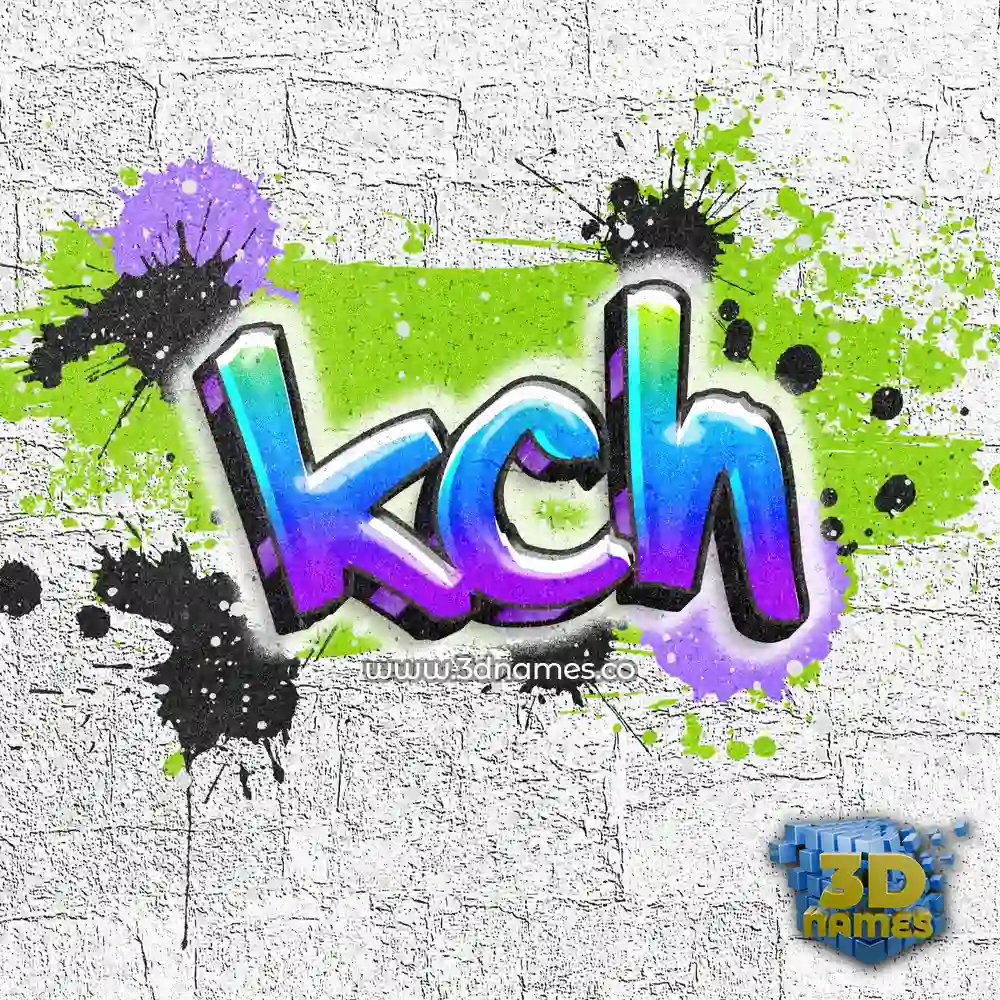 kch in Graffiti Grunge style - 3D name wallpaper