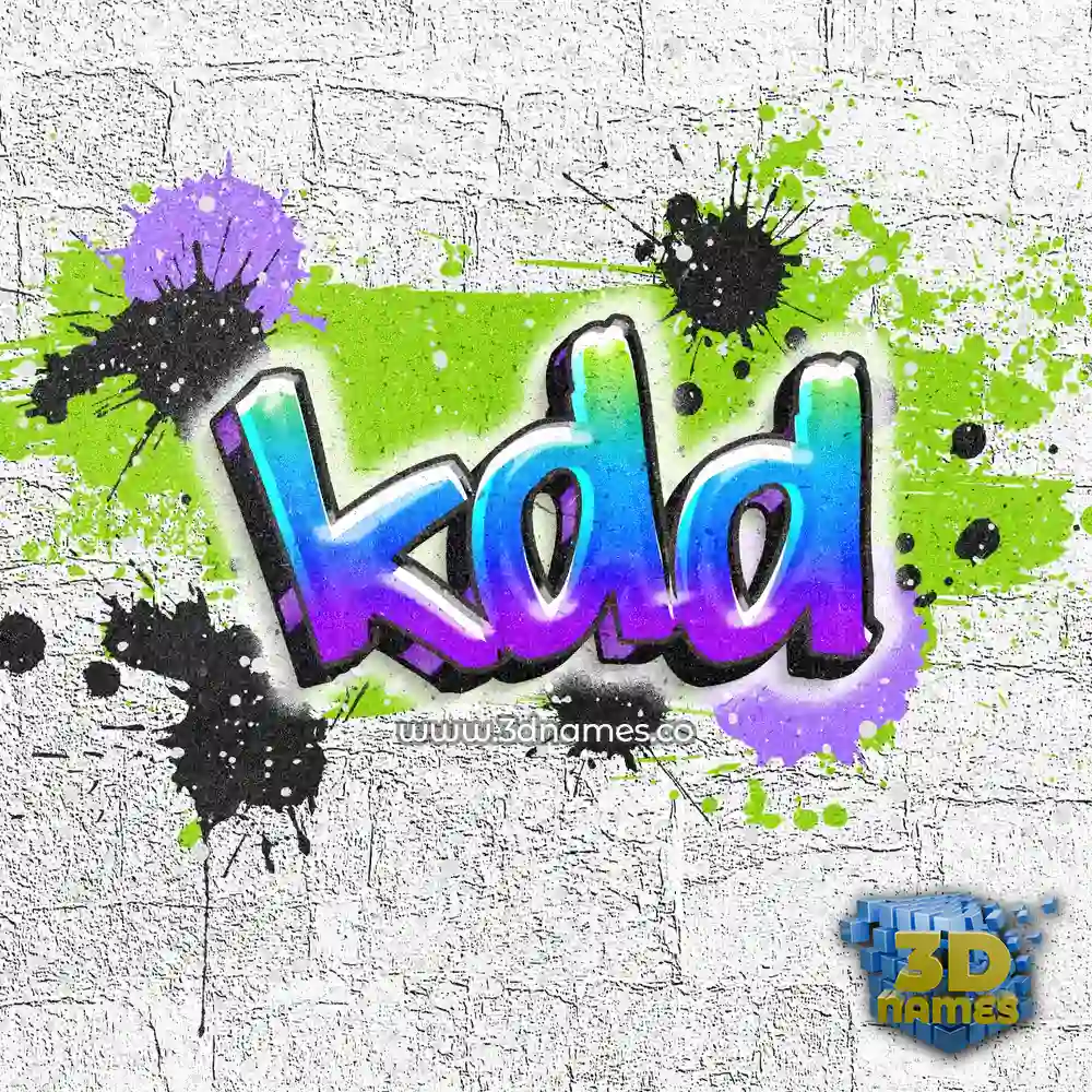 kdd in Graffiti Grunge style - 3D name wallpaper