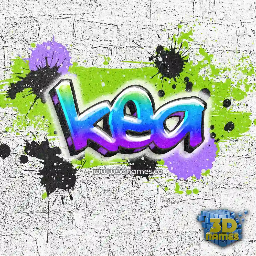 kea in Graffiti Grunge style - 3D name wallpaper