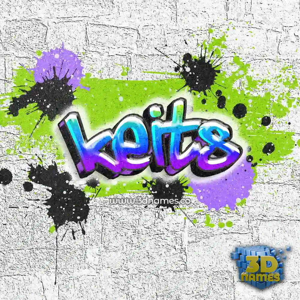 keits in Graffiti Grunge style - 3D name wallpaper