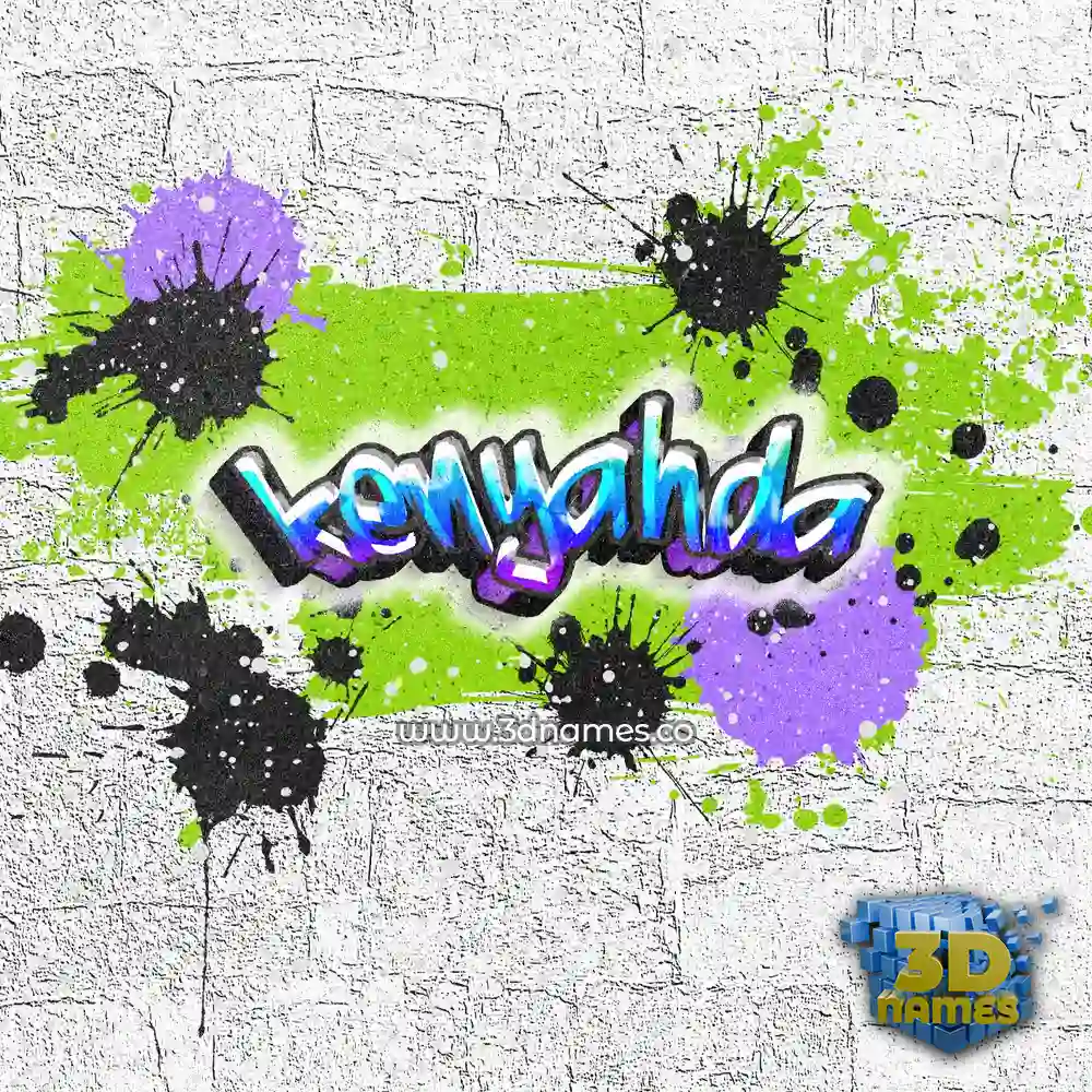 kenyahda in Graffiti Grunge style - 3D name wallpaper