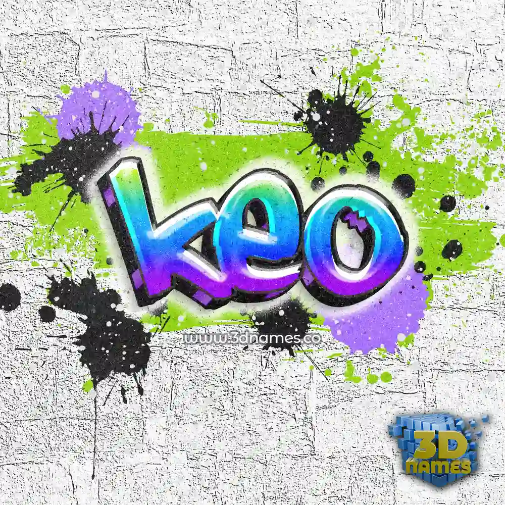 keo in Graffiti Grunge style - 3D name wallpaper