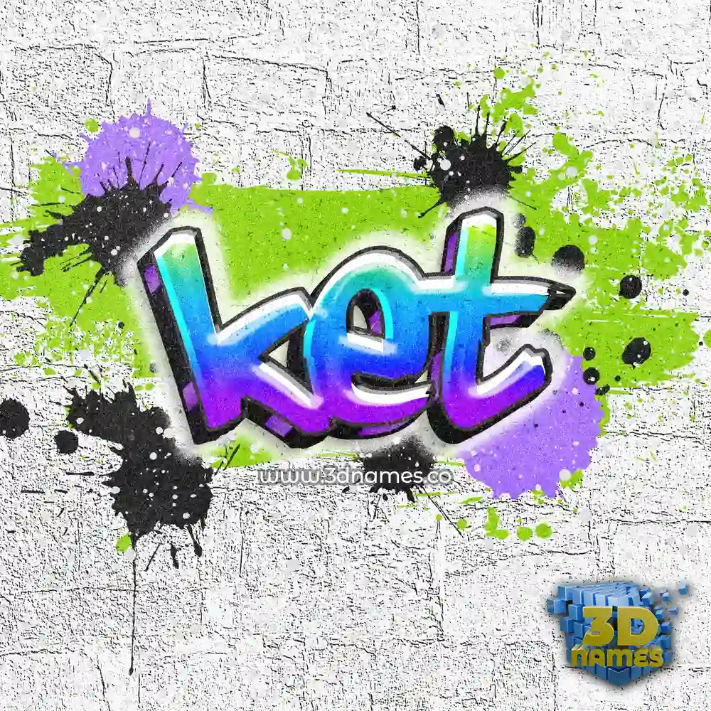 ket in Graffiti Grunge style - 3D name wallpaper