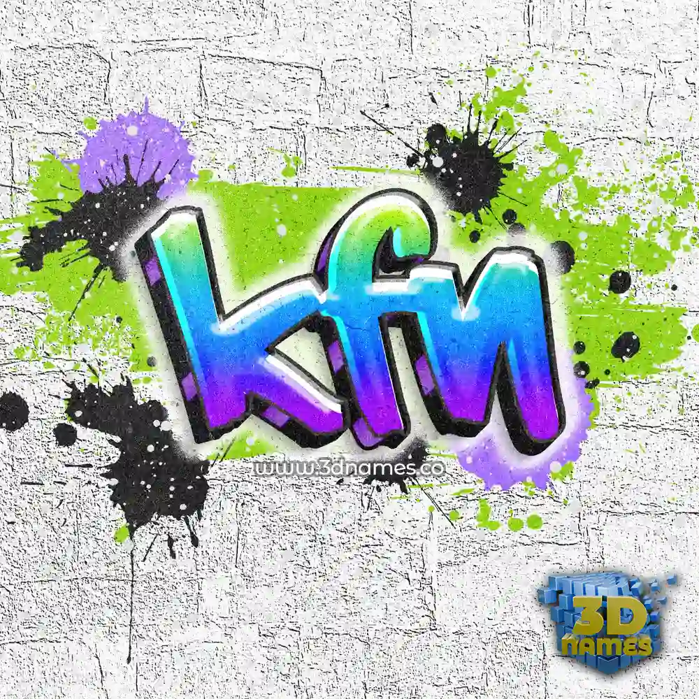 kfn in Graffiti Grunge style - 3D name wallpaper