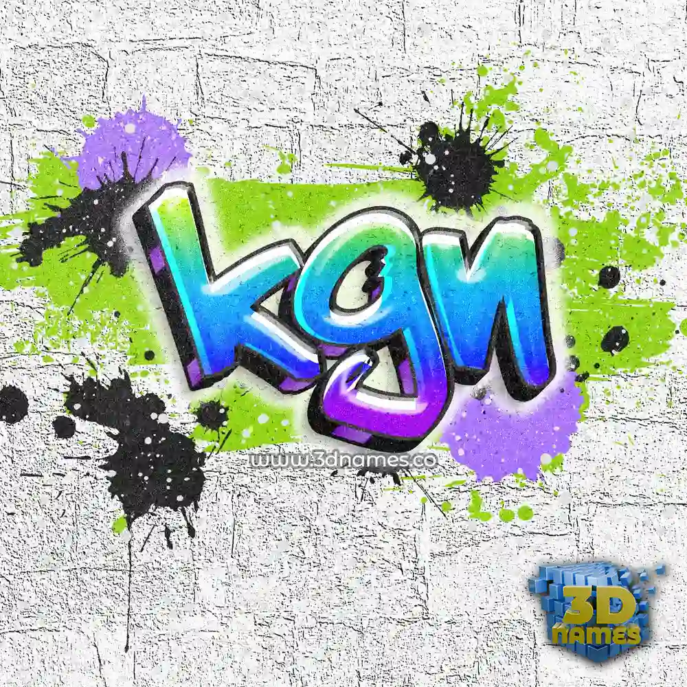 kgn in Graffiti Grunge style - 3D name wallpaper
