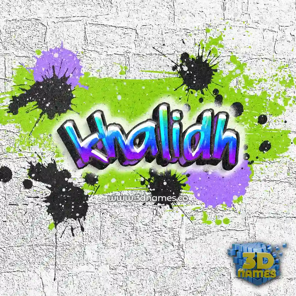 khalidh in Graffiti Grunge style - 3D name wallpaper