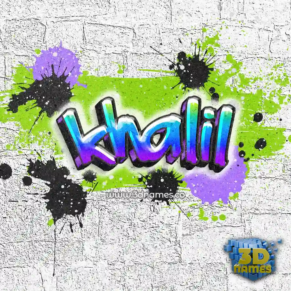 khalil in Graffiti Grunge style - 3D name wallpaper
