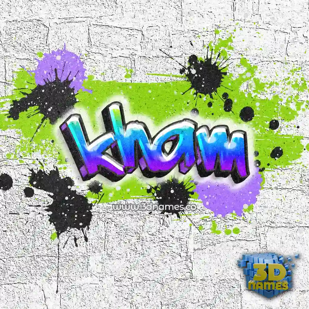 kham in Graffiti Grunge style - 3D name wallpaper