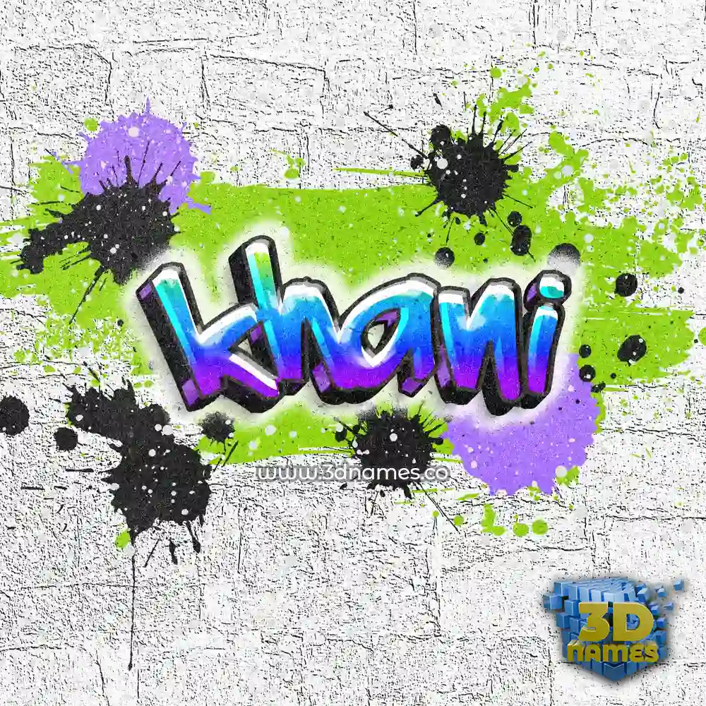 khani in Graffiti Grunge style - 3D name wallpaper