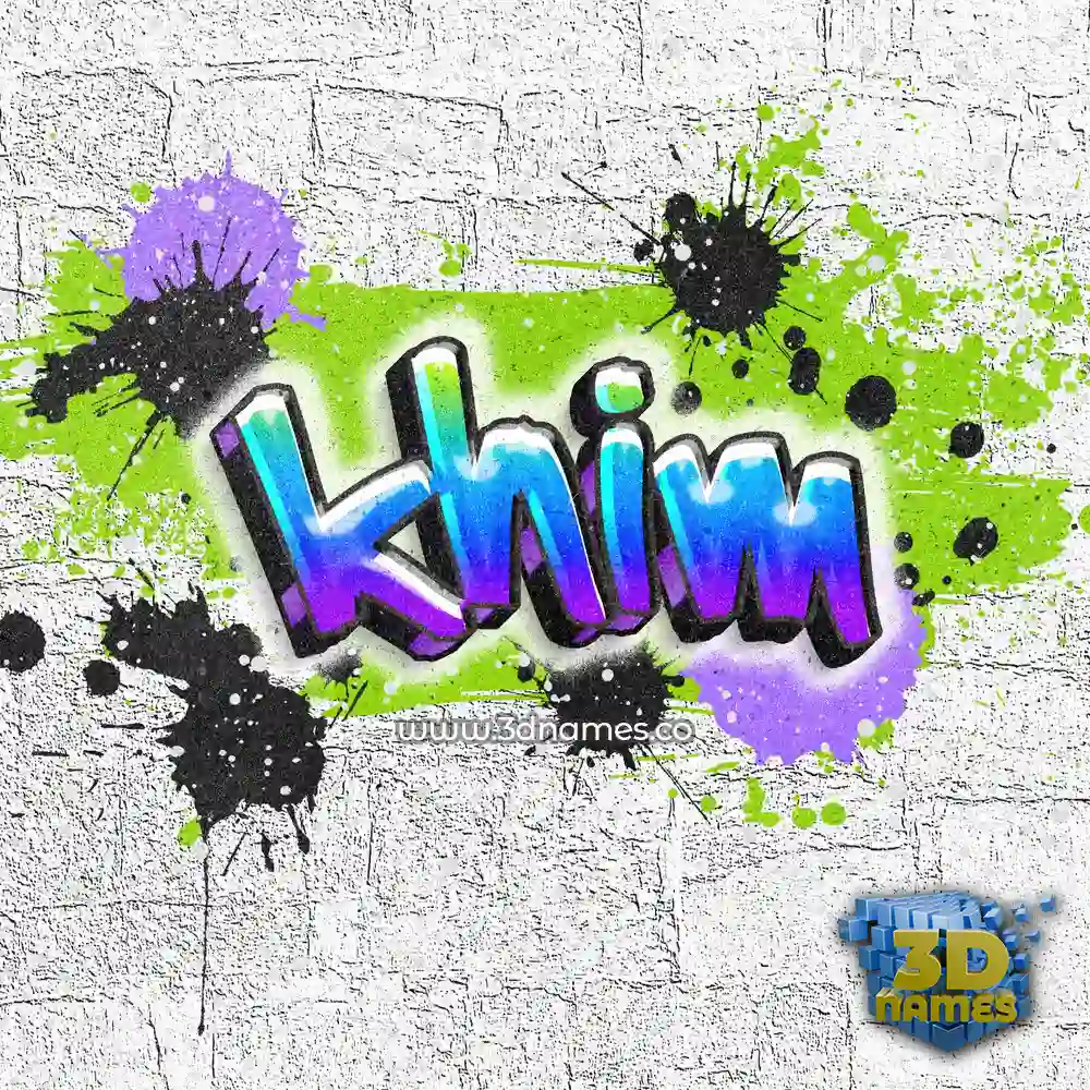 khim in Graffiti Grunge style - 3D name wallpaper