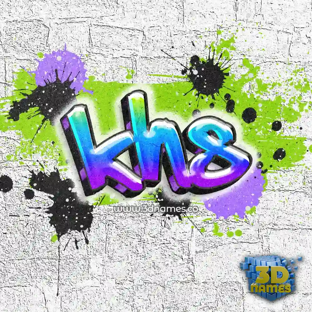 khs in Graffiti Grunge style - 3D name wallpaper