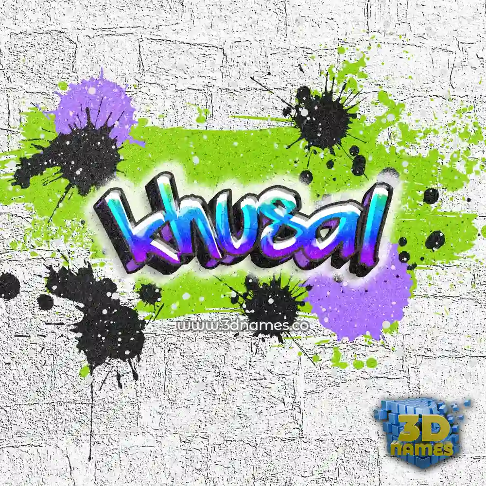 khusal in Graffiti Grunge style - 3D name wallpaper