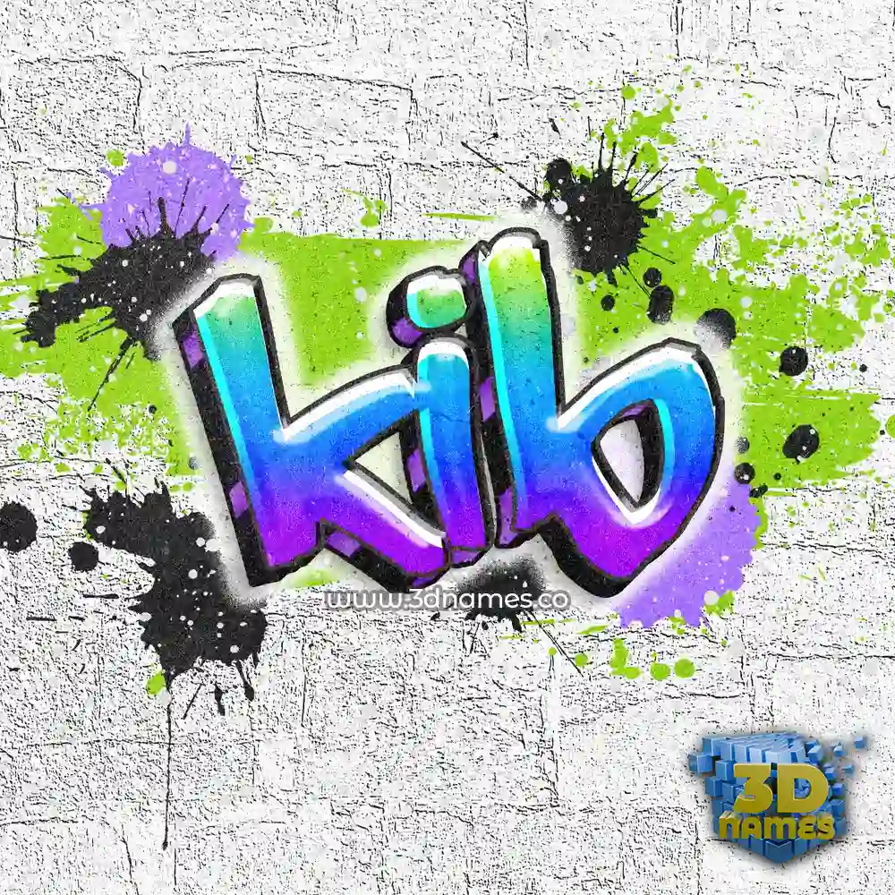 kib in Graffiti Grunge style - 3D name wallpaper