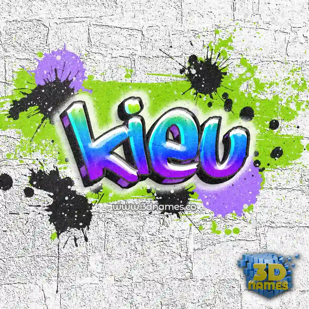 kieu in Graffiti Grunge style - 3D name wallpaper