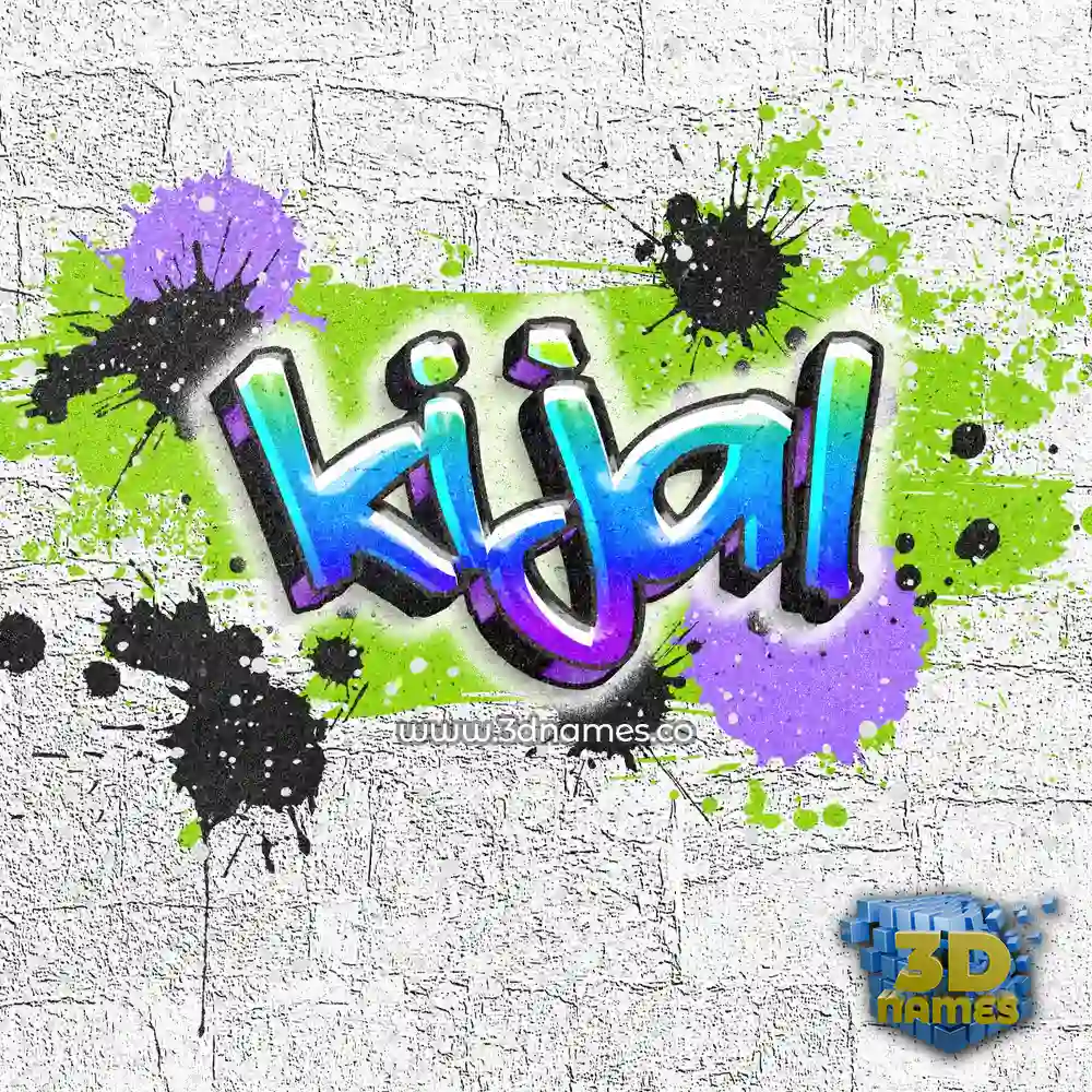 kijal in Graffiti Grunge style - 3D name wallpaper