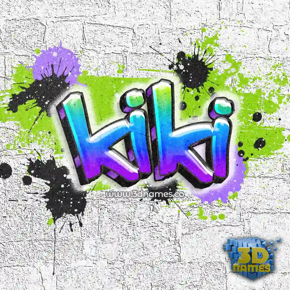 kiki in Graffiti Grunge style - 3D name wallpaper
