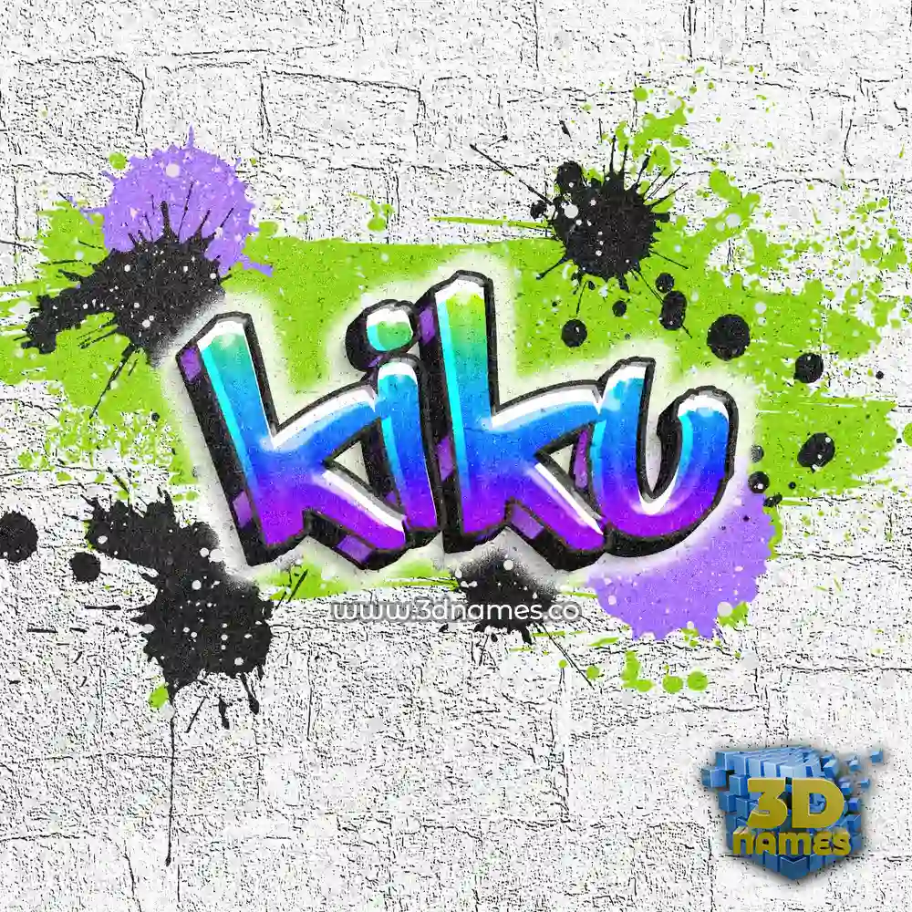 kiku in Graffiti Grunge style - 3D name wallpaper