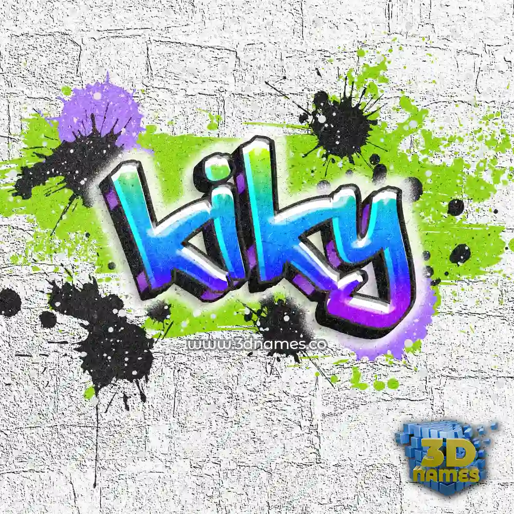 kiky in Graffiti Grunge style - 3D name wallpaper
