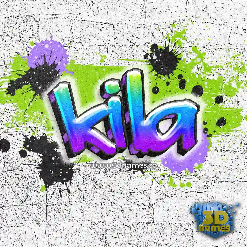 kila in Graffiti Grunge style - 3D name wallpaper
