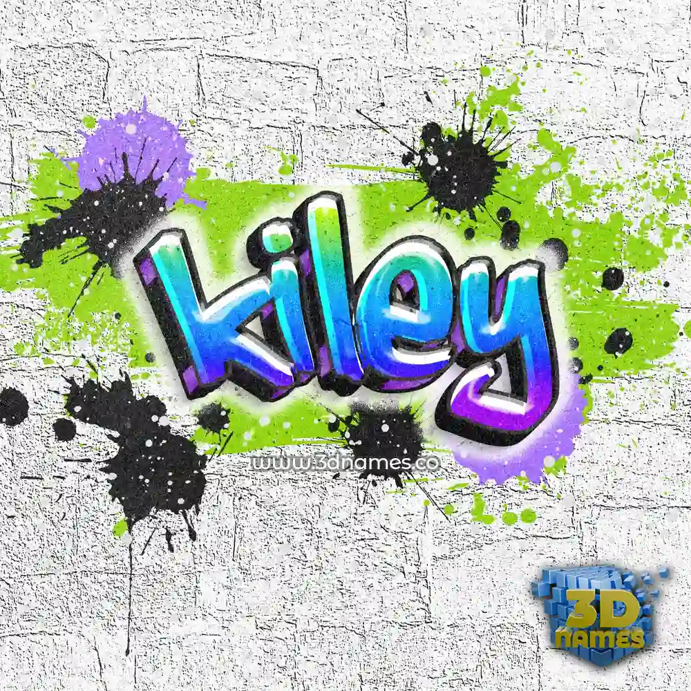 kiley in Graffiti Grunge style - 3D name wallpaper