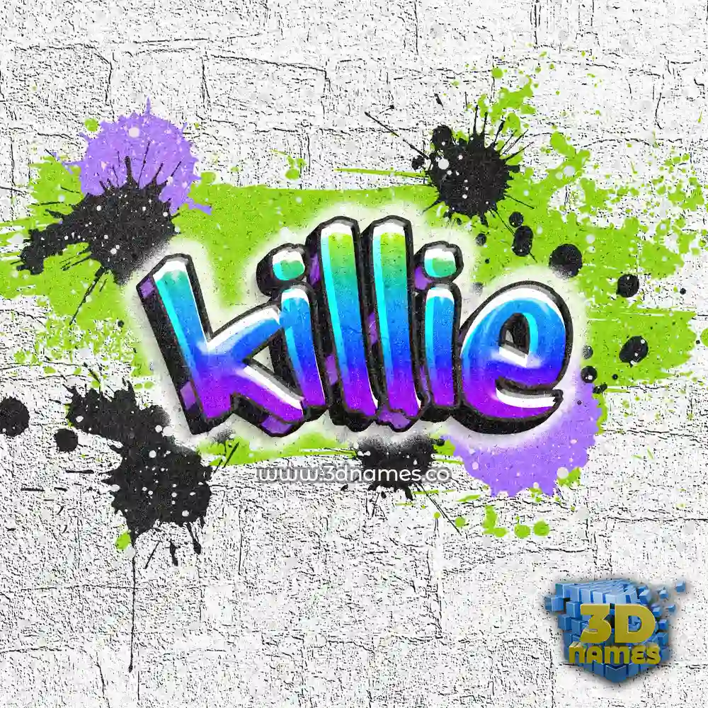 killie in Graffiti Grunge style - 3D name wallpaper