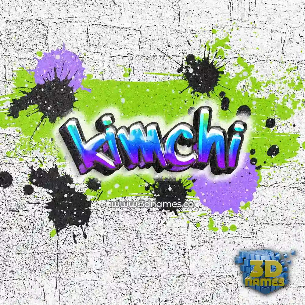 kimchi in Graffiti Grunge style - 3D name wallpaper