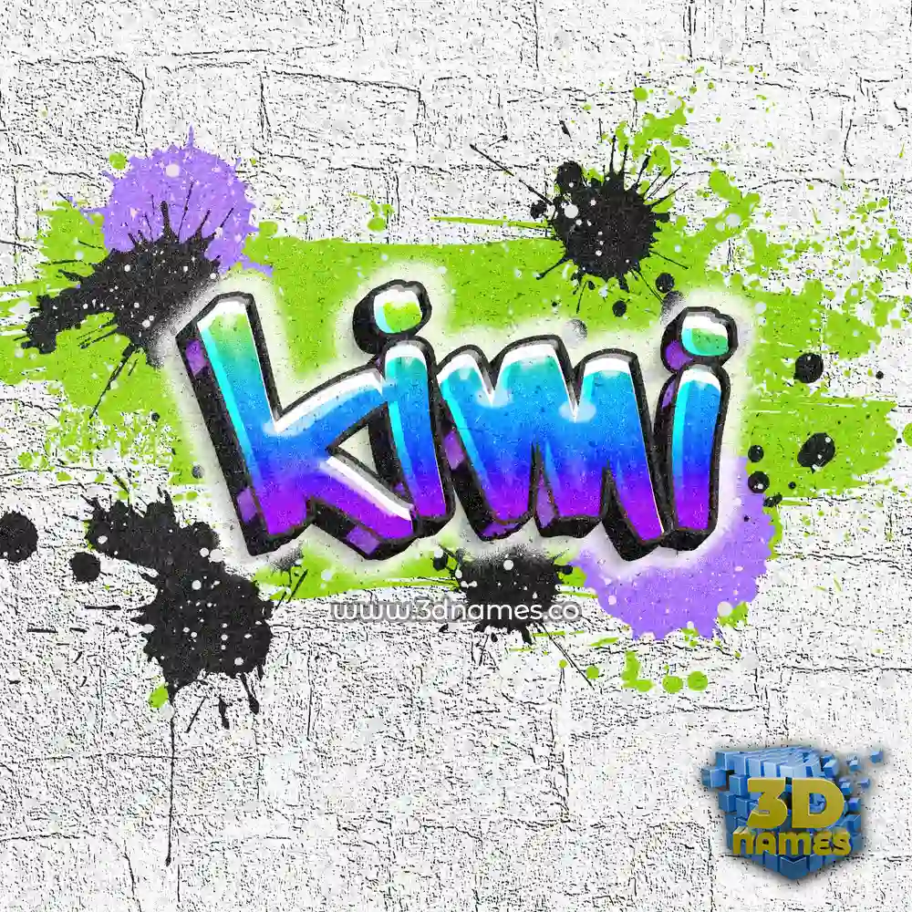 kimi in Graffiti Grunge style - 3D name wallpaper