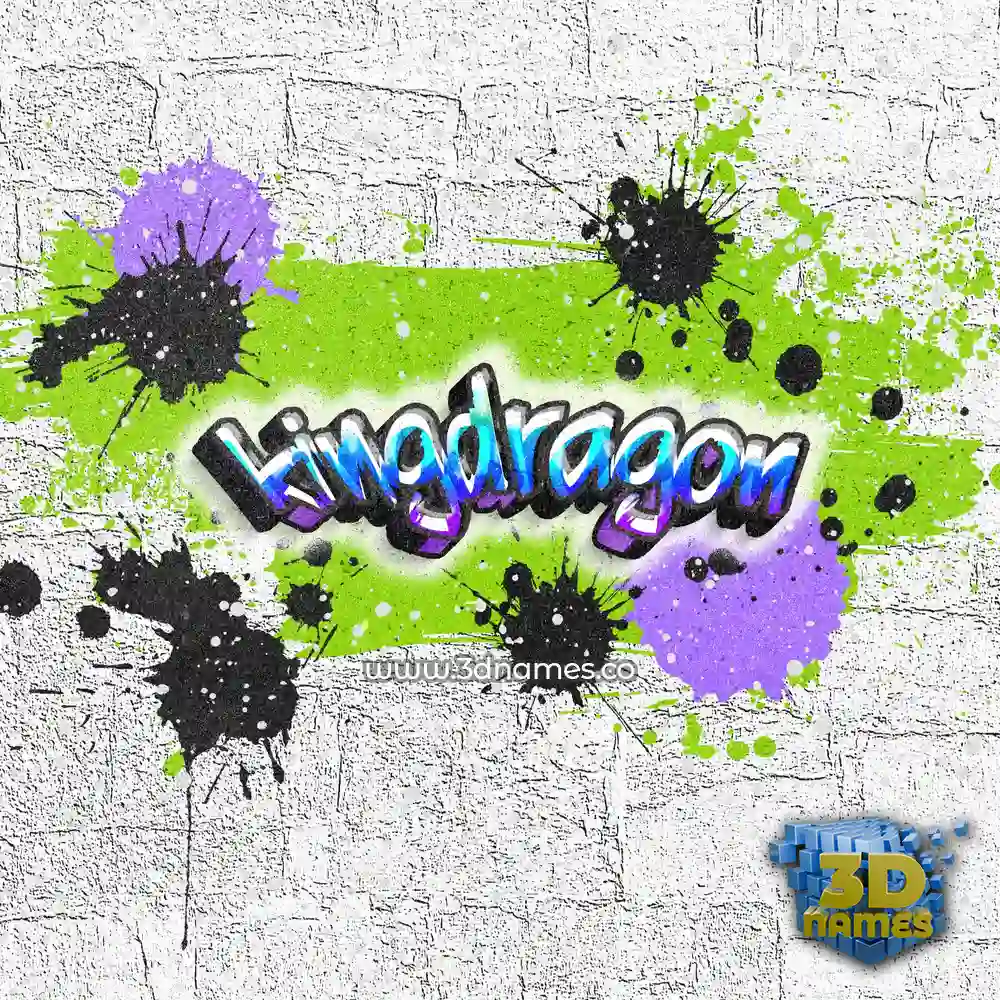 kingdragon in Graffiti Grunge style - 3D name wallpaper