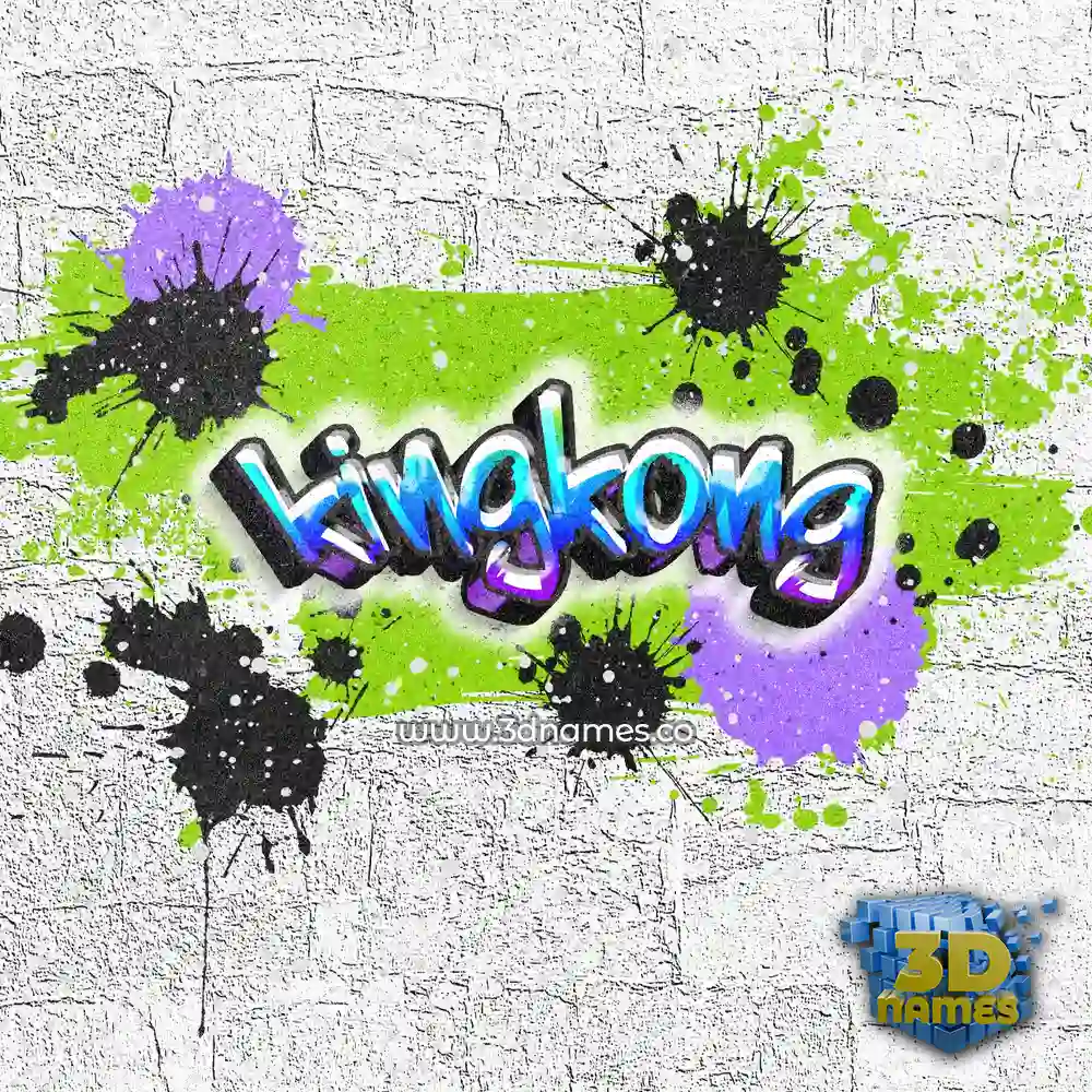 kingkong in Graffiti Grunge style - 3D name wallpaper