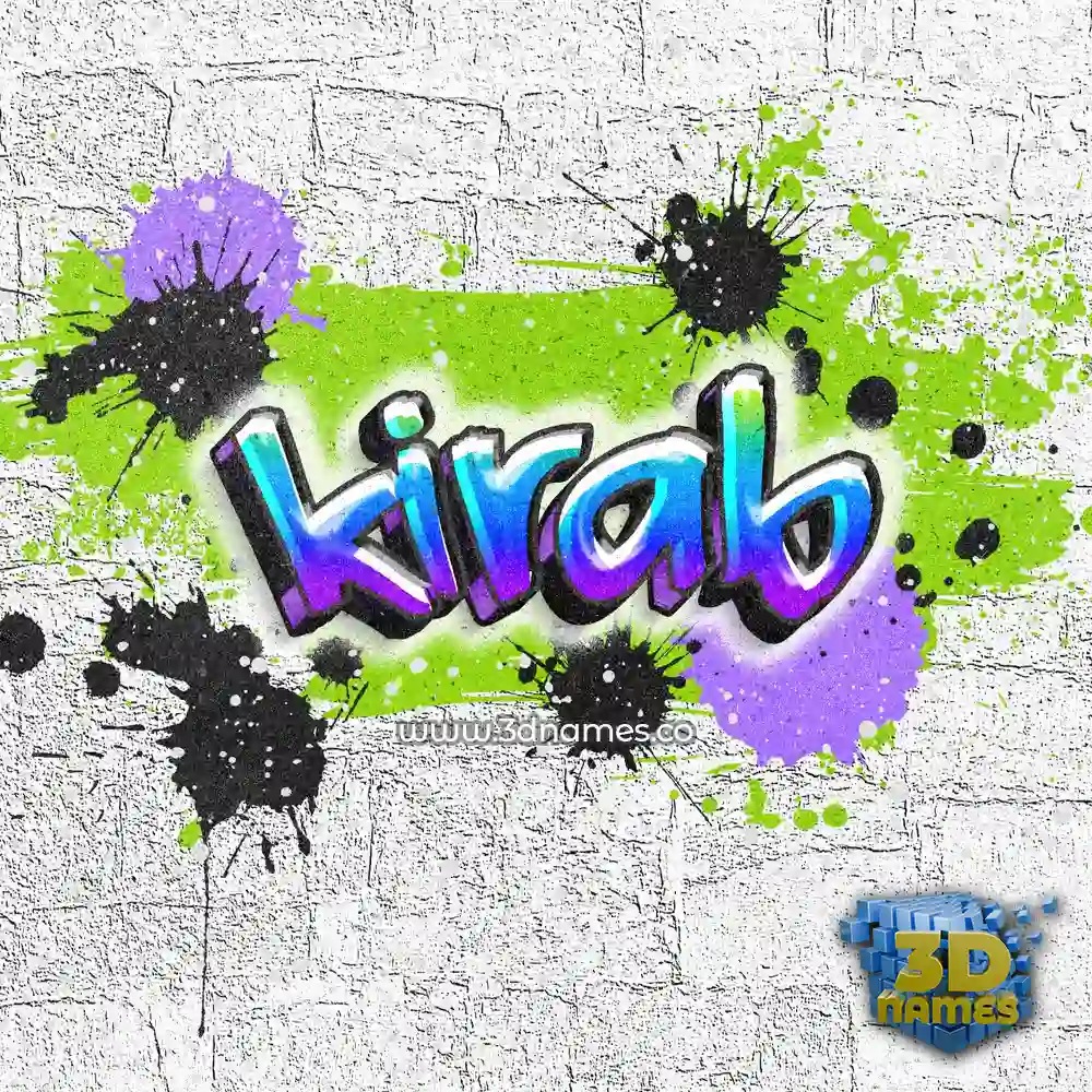 kirab in Graffiti Grunge style - 3D name wallpaper