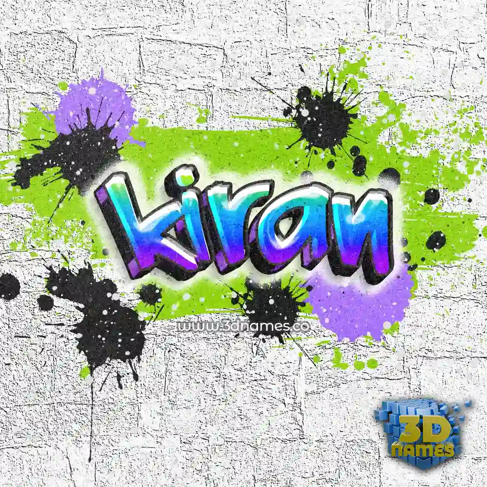 kiran in Graffiti Grunge style - 3D name wallpaper