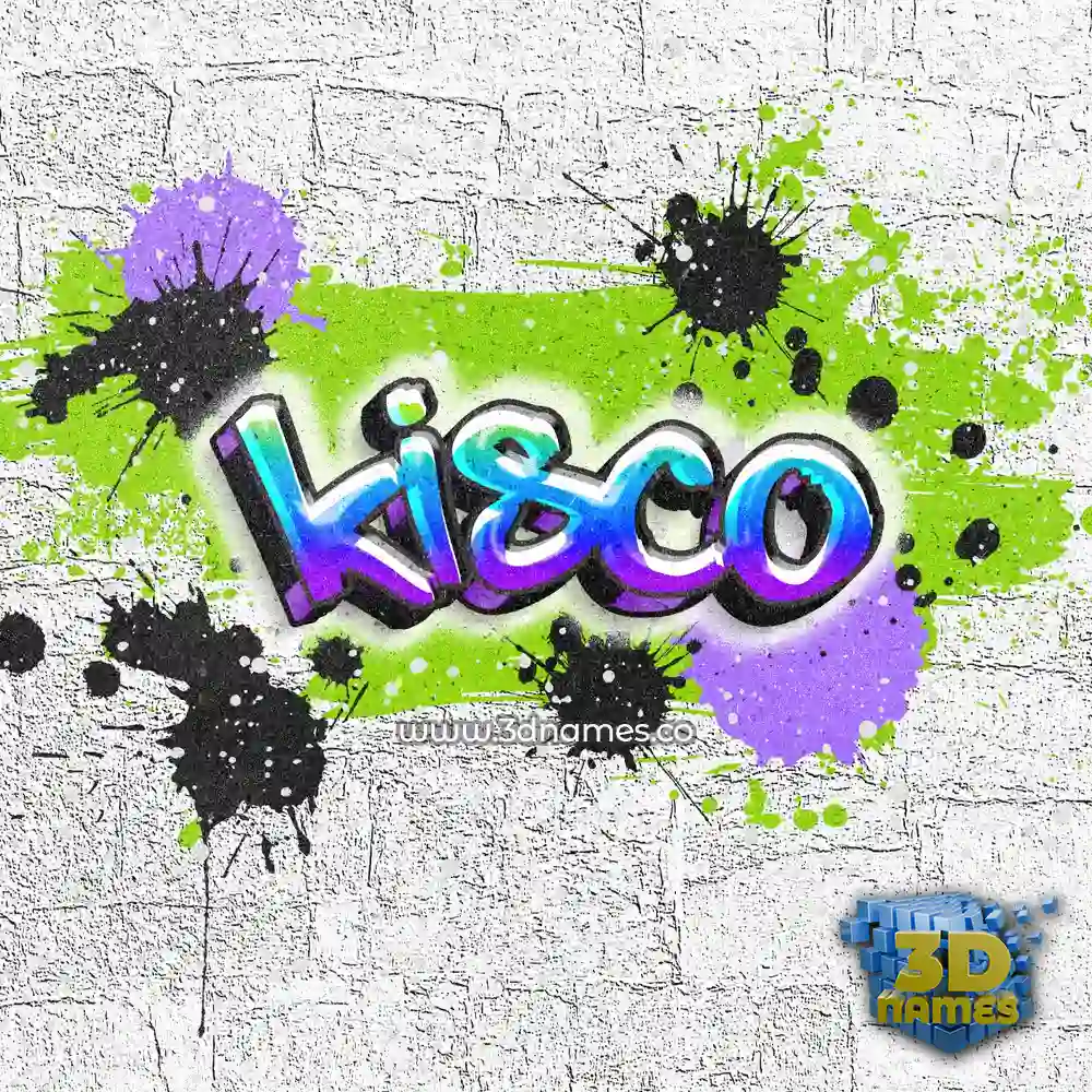 kisco in Graffiti Grunge style - 3D name wallpaper