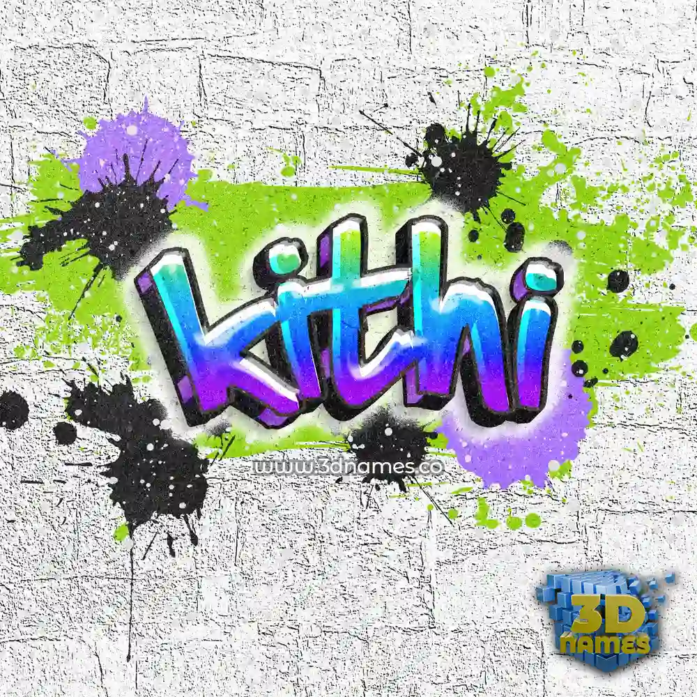 kithi in Graffiti Grunge style - 3D name wallpaper