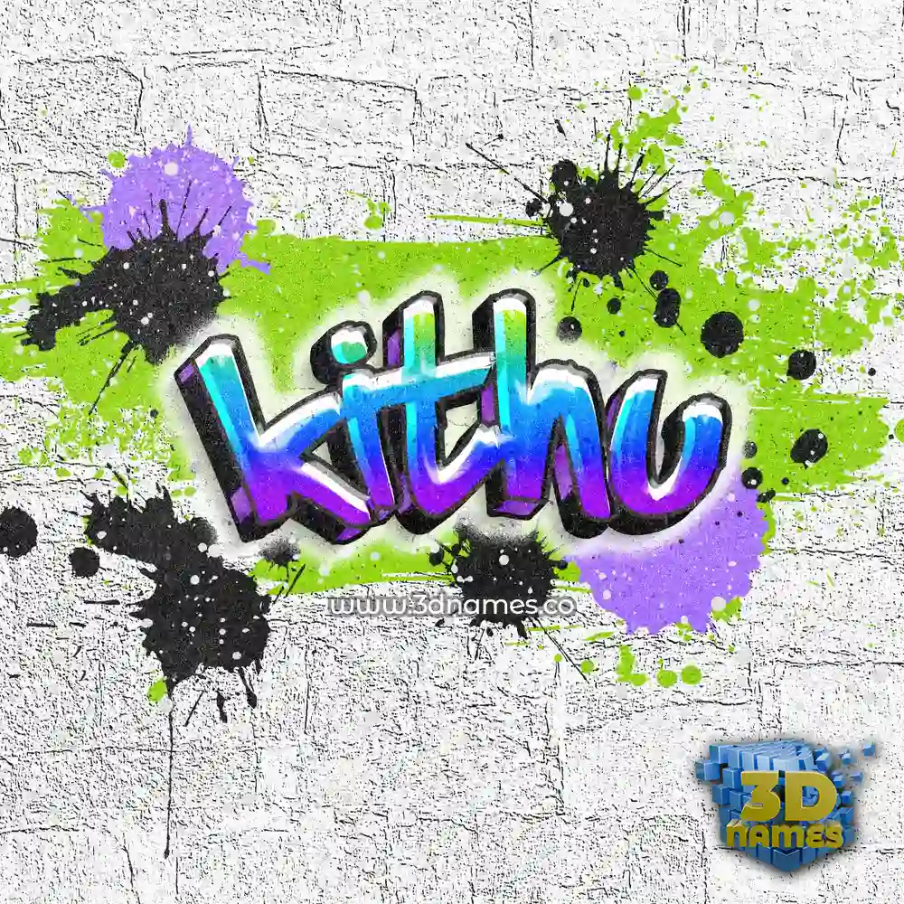 kithu in Graffiti Grunge style - 3D name wallpaper