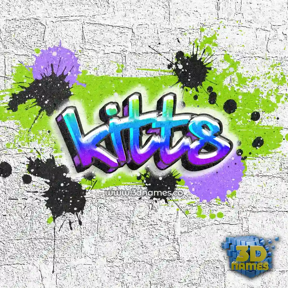 kitts in Graffiti Grunge style - 3D name wallpaper