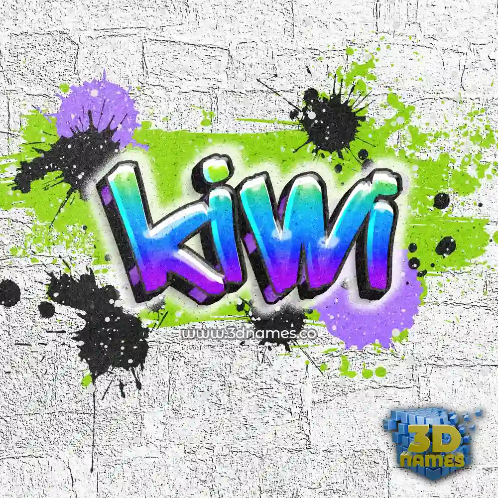 kiwi in Graffiti Grunge style - 3D name wallpaper
