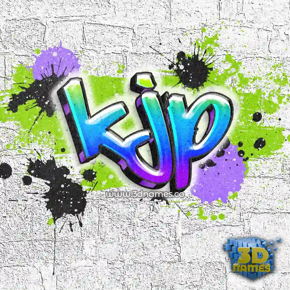 kjp in Graffiti Grunge style - 3D name wallpaper